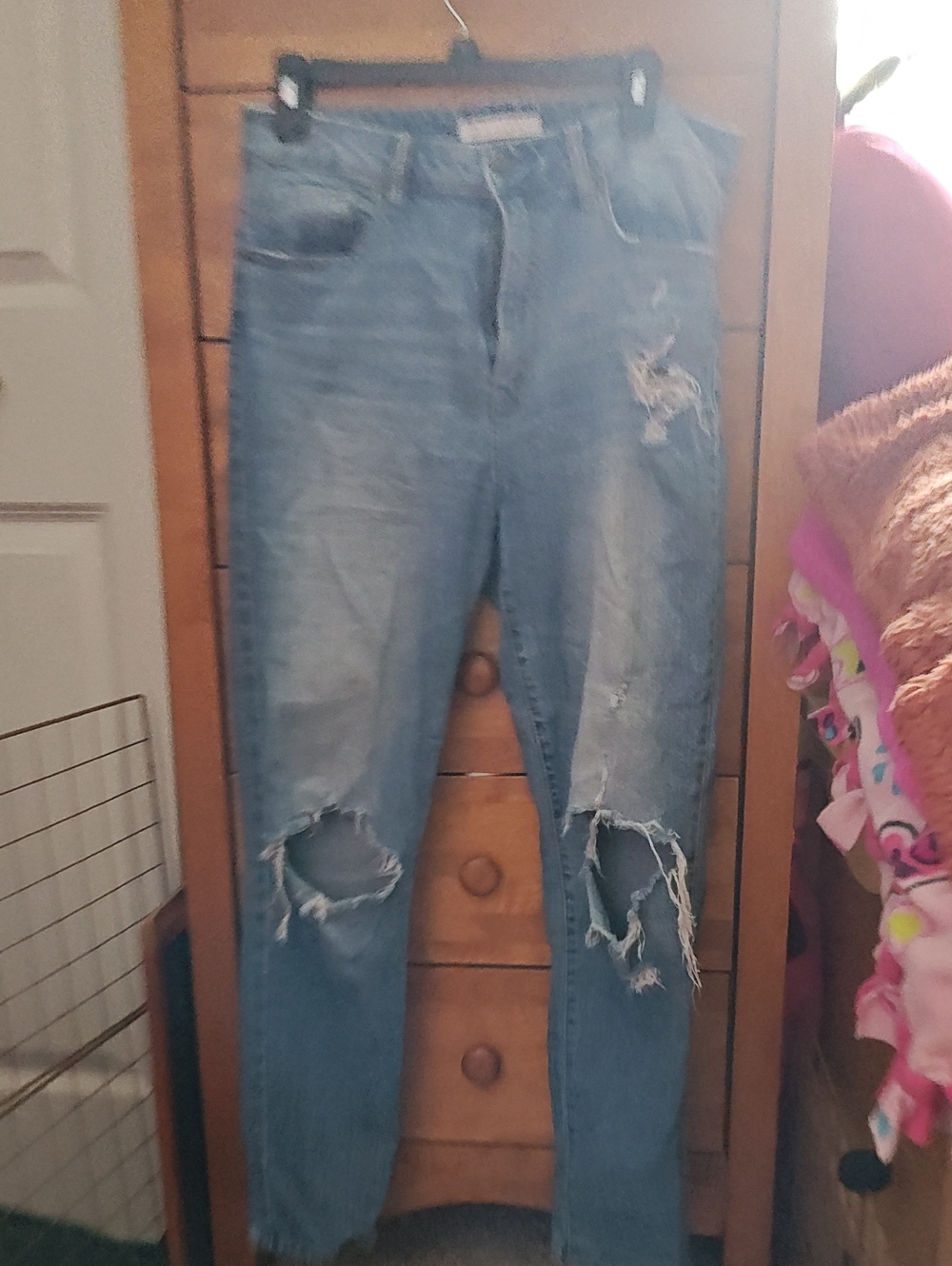 Women's Distressed Light Blue Ripped Jeans